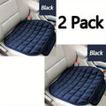 Plush Plaid Car Seat Cushion Protector 3-Piece Set – Thick Warm Memory Foam Pad, Non-Slip Breathable Universal Fit, Hand Washable Lightweight Car Seat Cover for 2 Front + 1 Back Seat, All Seasons