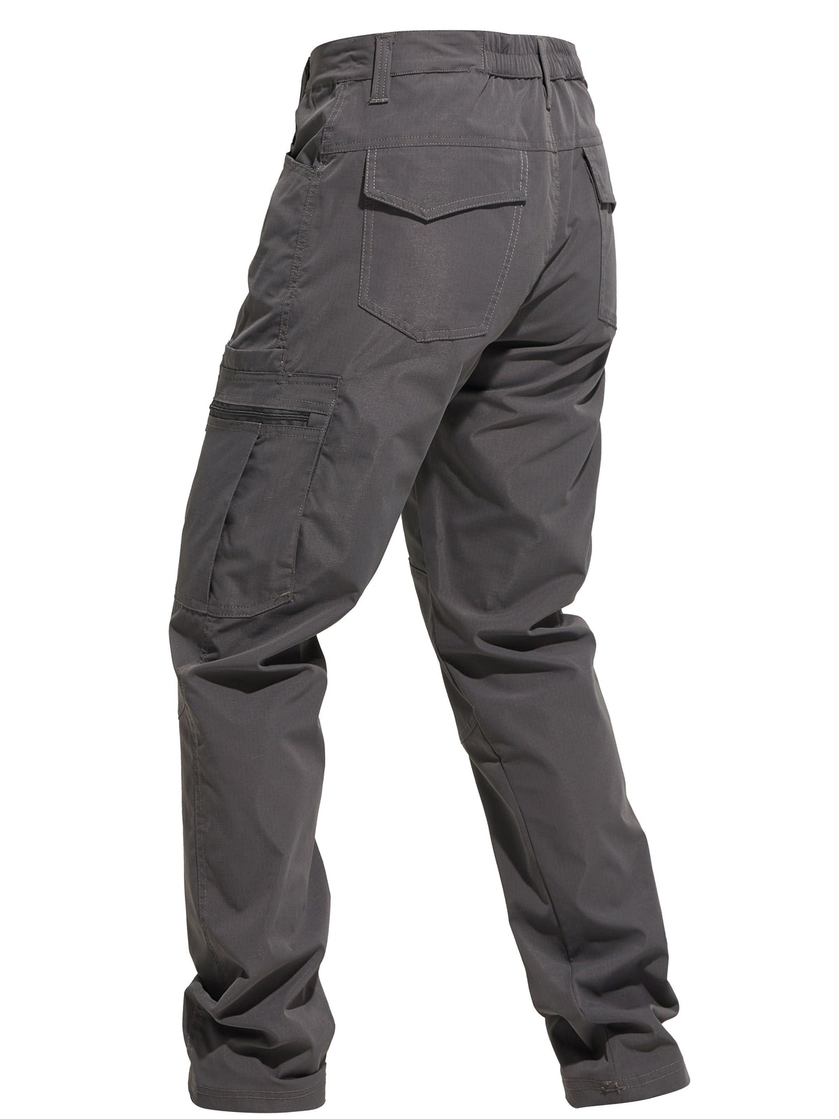 Men's Outdoor Cargo Hiking Pants Multi-Pocket Tactical Trousers All Season Lightweight Camping Fishing Cycling Dark Gray Khaki Sizes 30-42