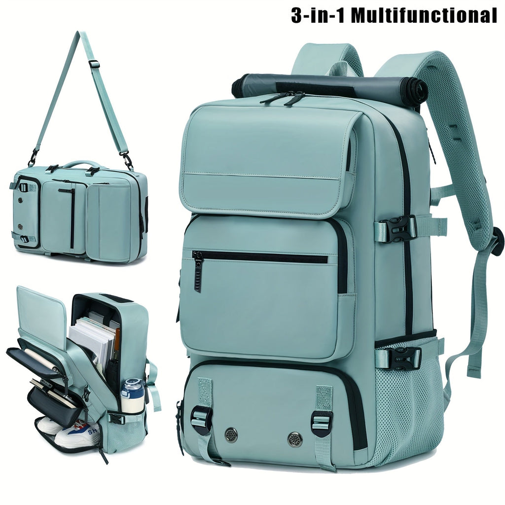 17 Inch Laptop Backpack Large Capacity – Airline Approved Travel Bag with Shoe Compartment, Multi-Pocket Business Work Backpack for Men, Durable Nylon, Hiking & Camping, Small & Large Sizes