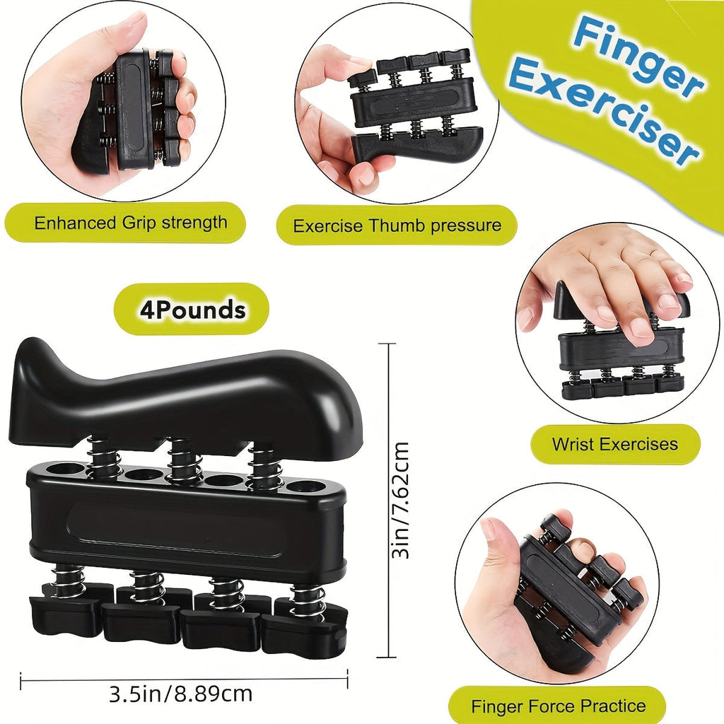 6-Piece Grip Strength Trainer Set Adjustable Hand Gripper 10-130lbs Auto Rep Counter – Finger Exerciser Dual Forearm Workout Rings Finger Stretcher Hand Strengthener Men Women