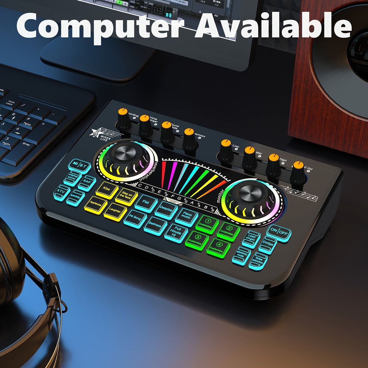 Microphone Mixer Bundle Kit for Podcast Recording Studio – Audio Mixer with Mic Stand, Sound Card, Streaming & Karaoke Setup for PC Phone Gaming