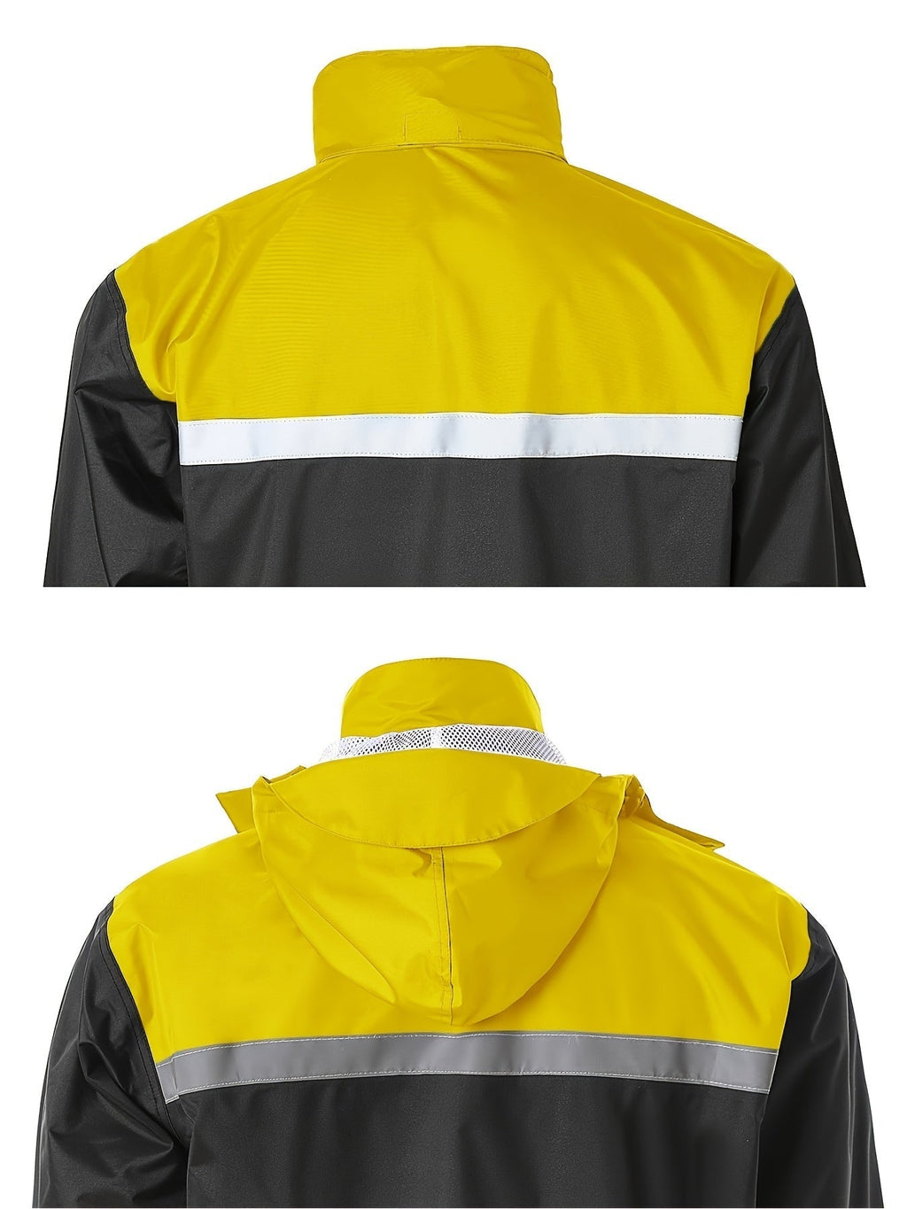 Men's High Visibility Reflective Rain Suit – Waterproof Rain Jacket & Pants Set for Work, Fishing, Farming, Motorcycle, Outdoor Sports – Hi-Vis Safety Rainwear for Men, Sizes S-XXL