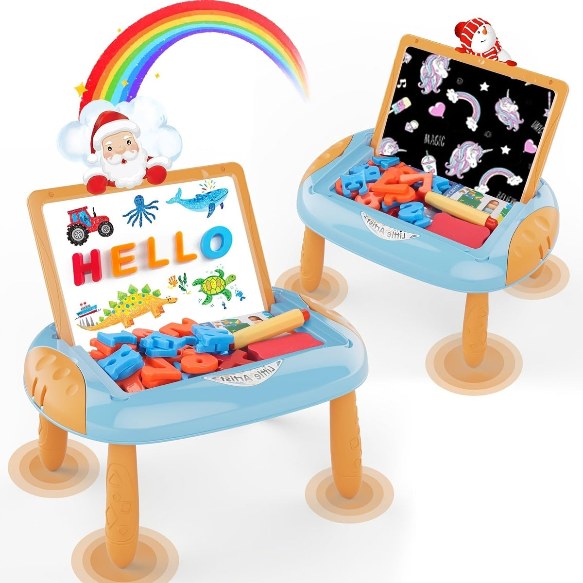 Kids Magnetic Drawing Board Double-Sided Doodle Board with Teaching Supplies – Portable Space-Saving Art Toy for Creative Drawing, Writing & Learning | Gift for Boys & Girls
