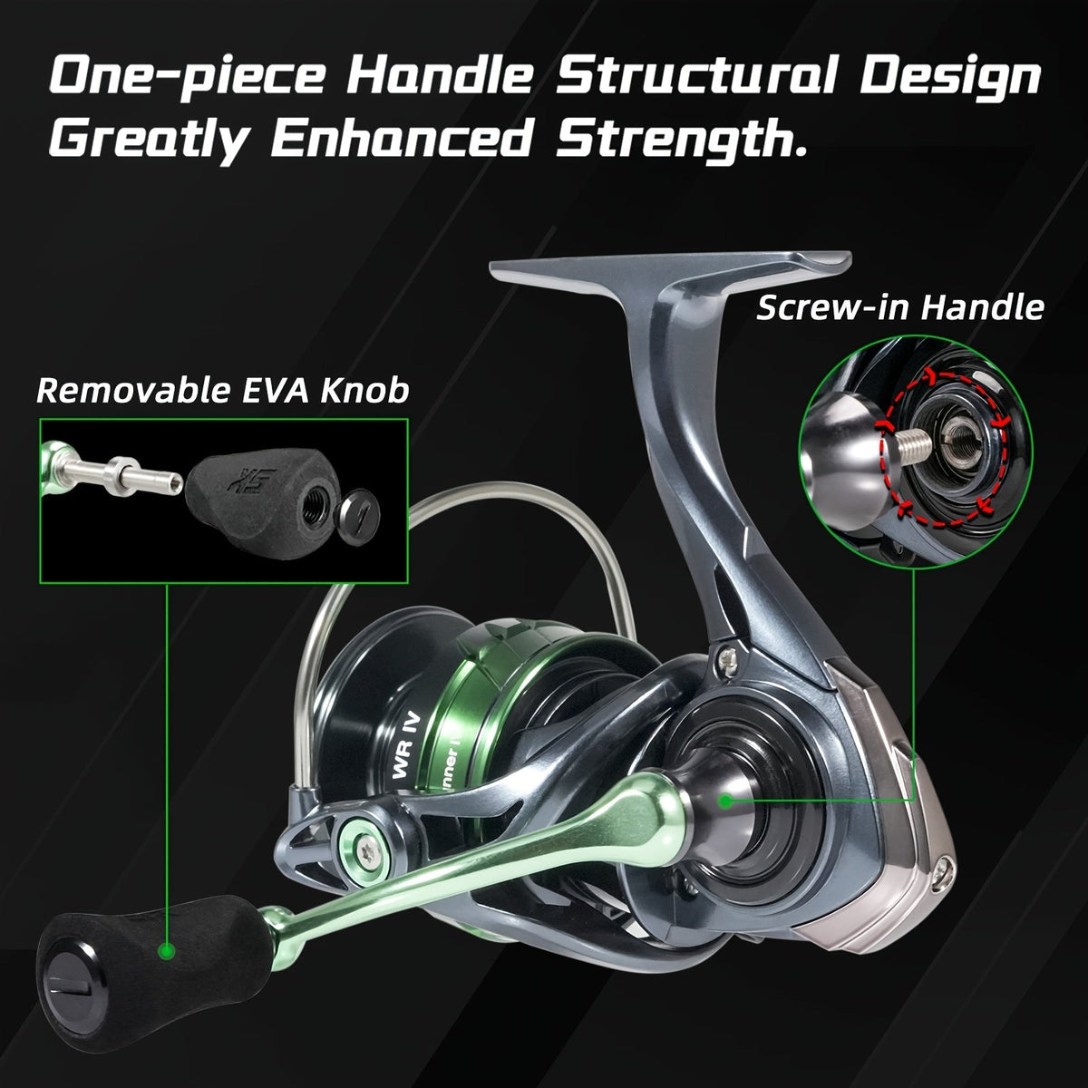 SeaKnight WR Series Spinning Fishing Reel – 9+1BB, 5.2:1 Gear Ratio, 13kg/28lbs Max Drag, 3 Carbon Plate Brake, Aluminum & Stainless Steel, Freshwater Saltwater Reel