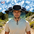 Solar Fan Hat with Dual Fans & USB Charging for Men & Women – Wide Brim Cooling Cap with Long Battery Life for Camping, Hiking, Fishing, Gardening & Outdoor Work | Black, Dark Gray & Khaki