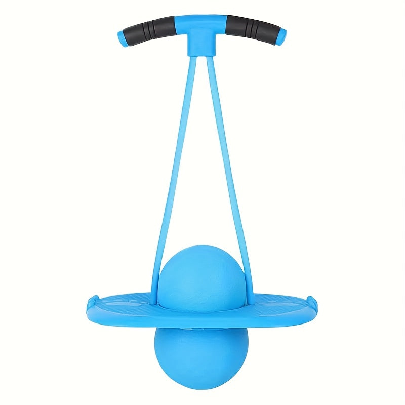 Bounce Ball with Handle for Kids & Adults – Anti-Burst High-Elasticity Fitness Hopper Ball for Indoor & Outdoor Exercise, Balance & Coordination Training, No Battery Needed | Purple, Red & Blue