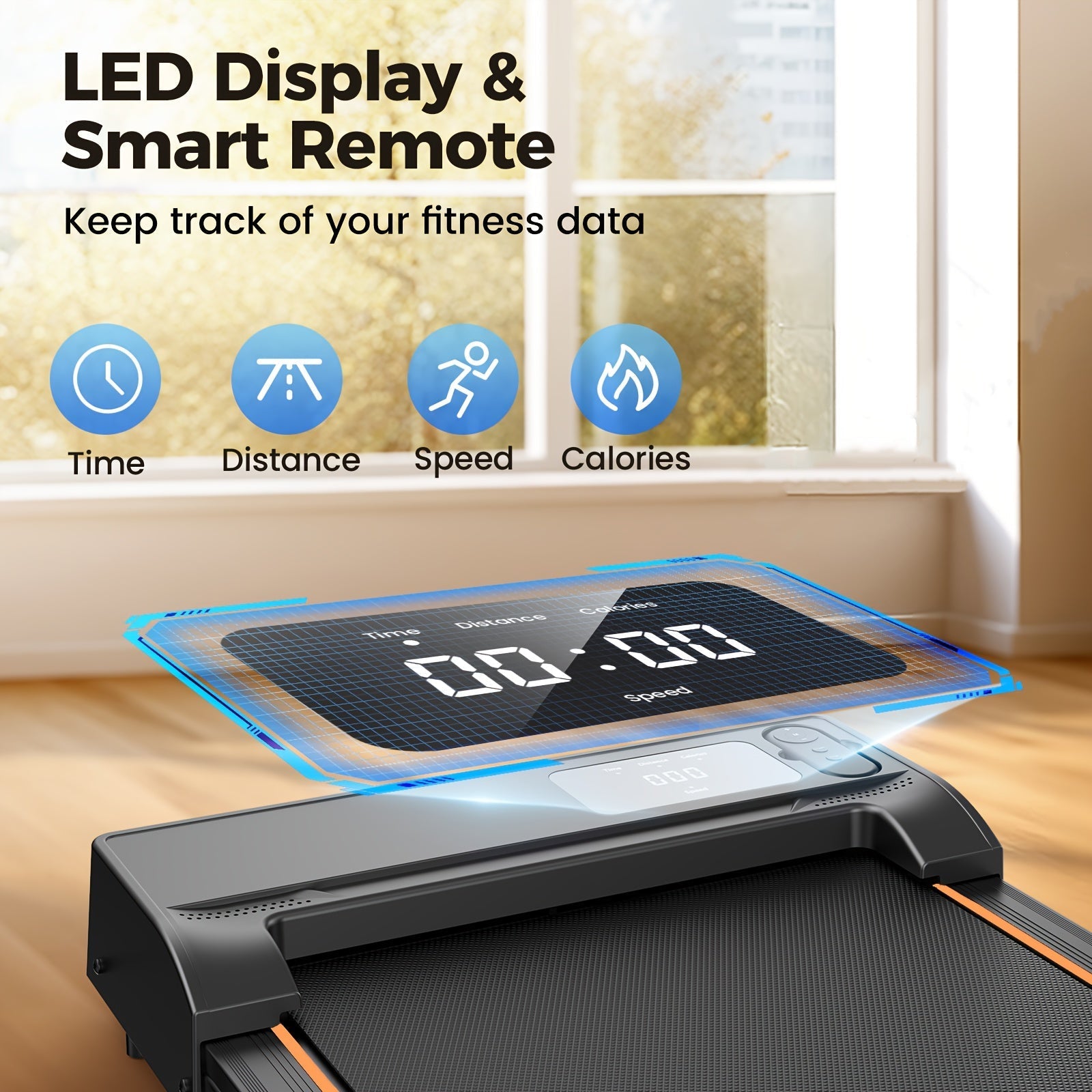 Under Desk Walking Pad Treadmill 2.5HP 15% Incline 4-in-1 Quiet Motor 265 Lbs Capacity with Remote Control & LED Display - Portable Home Office Fitness Treadmill for Walking, Jogging & Weight Loss
