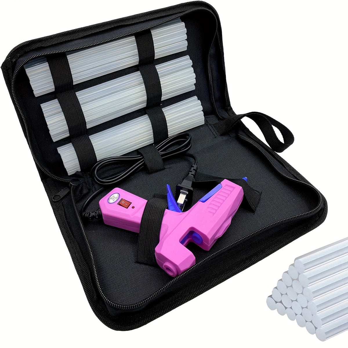 30W Hot Melt Glue Gun Kit with 30 Glue Sticks 7x150mm – Fast Heating Electric Glue Gun for School Arts Crafts DIY Projects Home Repairs Fabric Wood Plastic Foam – Multiple Color Options Beginner Friendly