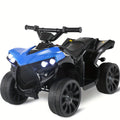 Kids Electric Quad ATV Ride-On Car with Headlights Pedal Accelerator All-Terrain Anti-Slip Tires 55 lbs Capacity 1.86 MPH Ride On Toy for Boys Girls Ages 3-6 Birthday Christmas Gift Blue Black Pink Red