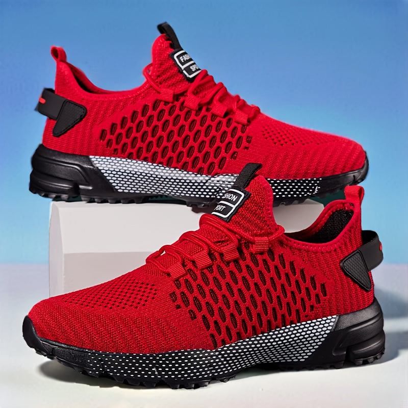 Men's Thick-Soled Non-Slip Sneakers – Lightweight Lace-Up Casual Walking Shoes for Hiking, Outdoor & Daily Wear, Comfortable Low-Top Athletic Sneakers for Men, Spring Autumn Trail Running Shoes