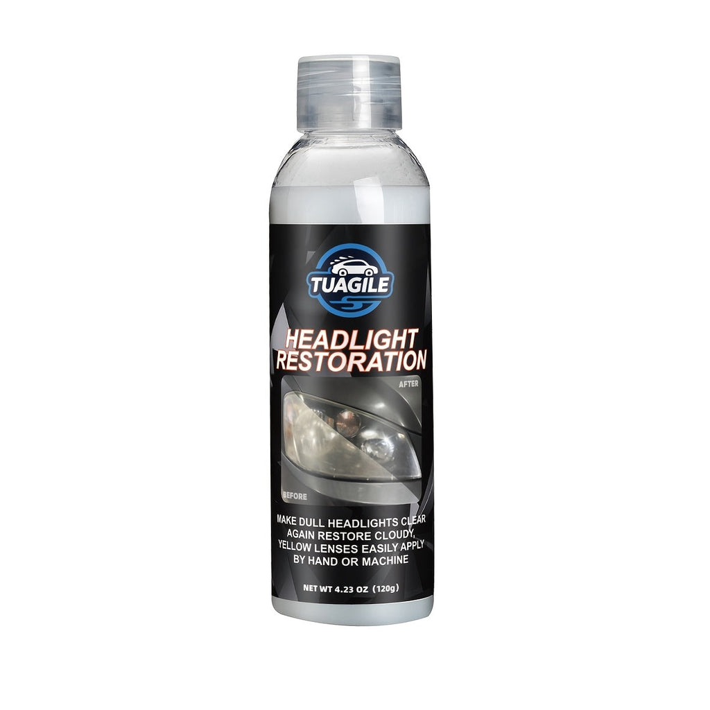 Headlight Restoration Kit UV Protective Coating Spray – Chemical Formula Removes Yellowing Oxidation & Haze, Restores Foggy Cloudy Headlights to Crystal Clear Brightness for All Cars