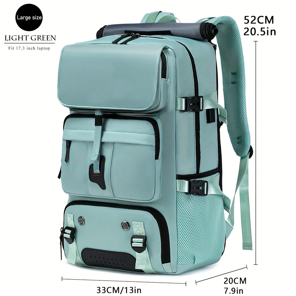 Large Laptop Backpack with Shoe Compartment – Multi-Functional Travel Backpack for Men & Women, Business, College & Carry-On Bag with USB Charging Port, Waterproof, Fits 15.6" Laptop
