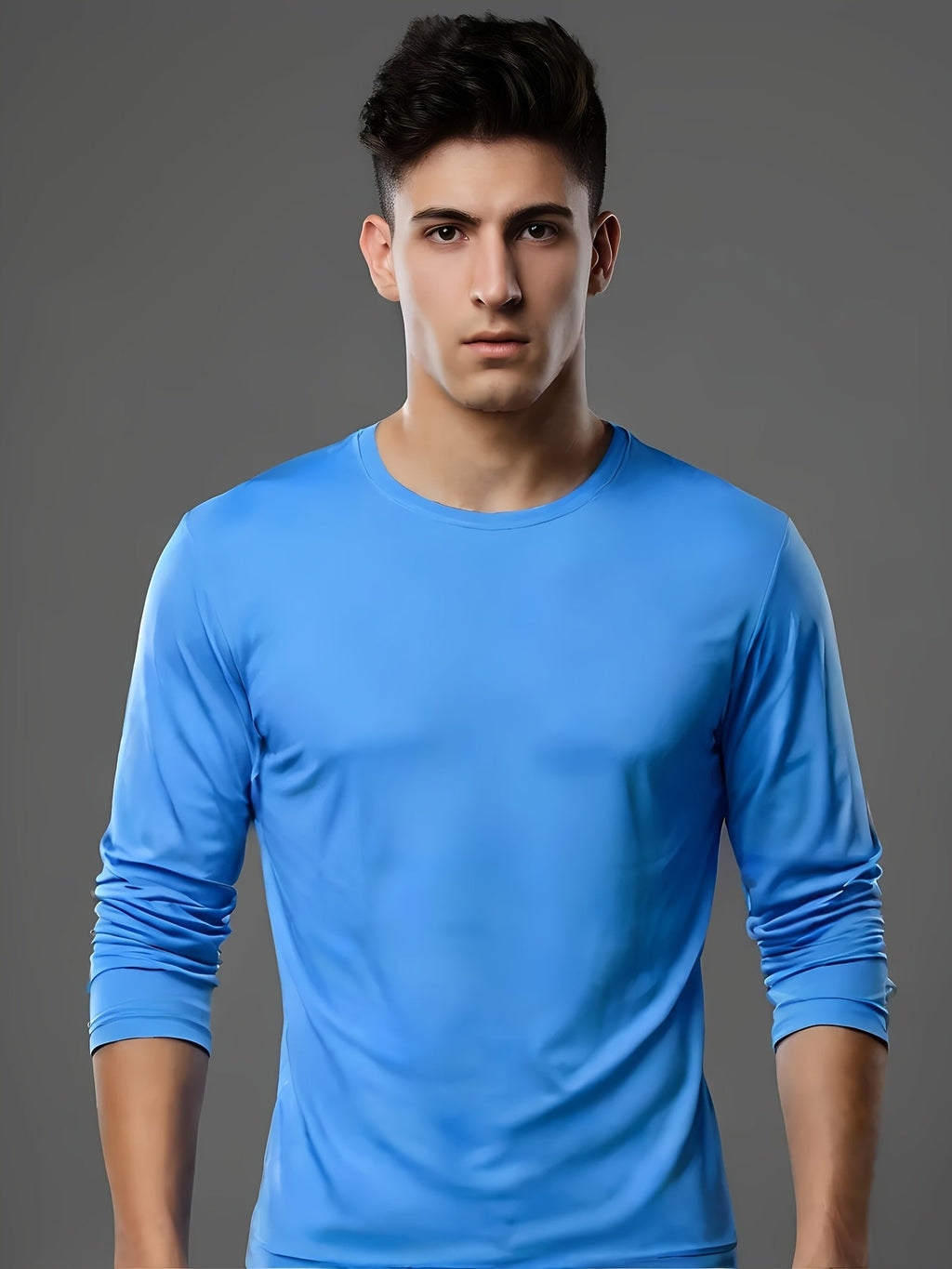 Men's Long Sleeve Shirts 5 Pack – Quick Dry Moisture Wicking 100% Polyester Athletic Tee, S-3XL, Running Training Hiking Golf Casual Wear