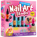 Kids Nail Art Kit for Girls Non-Toxic Nail Polish Set with Glitter Stickers Sequins 220+ Designs 6 Color Pens Children Nail Studio Birthday Christmas Gift Ages 7 and Up
