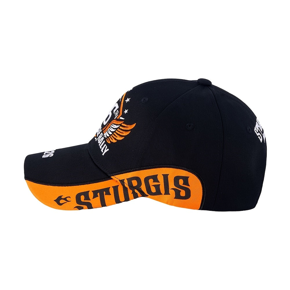 Sturgis 2026 Embroidered Baseball Cap 86th Motorcycle Rally Souvenir Hat – 3D Embroidery Adjustable Biker Gift for Men Women Riders Black Yellow Gray Blue Pink