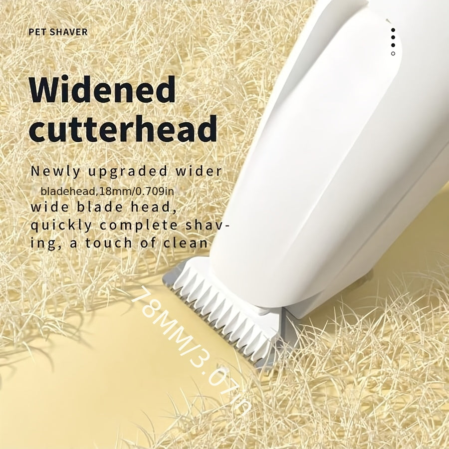 Cordless Quiet Dog Paw Trimmer with LED Light Low-Noise Rechargeable Pet Hair Clipper for Paws Face Ears Small Dogs Cats Professional At-Home Grooming Tool