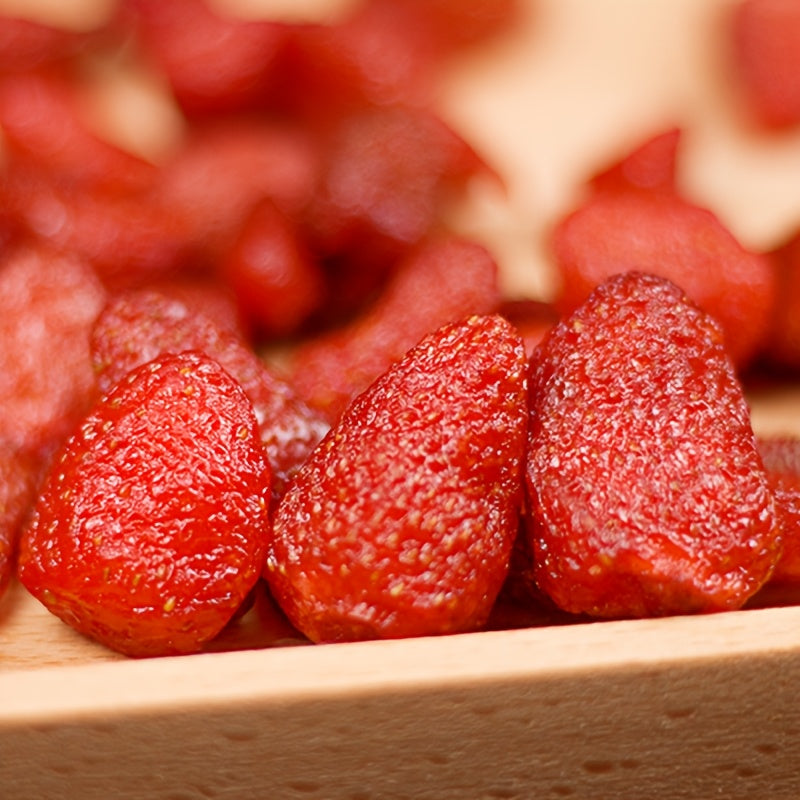 Dried Strawberries Snack 3 Bags Pack Low Sugar Natural Gluten Free Fruit Snack for Office Parties Holidays