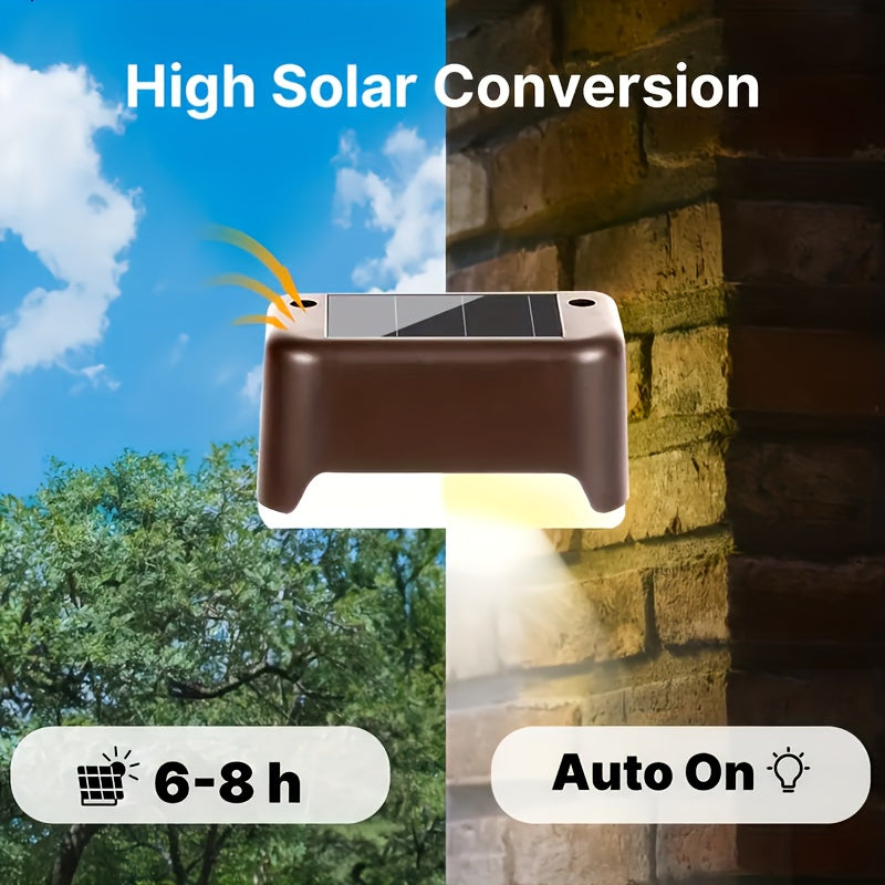 Solar Deck Lights Outdoor Waterproof LED – Auto Dusk to Dawn 800mAh Warm White Solar Powered Step Stair Fence Pathway Patio Garden Driveway Yard Wall Lighting 8 16 32 Pack