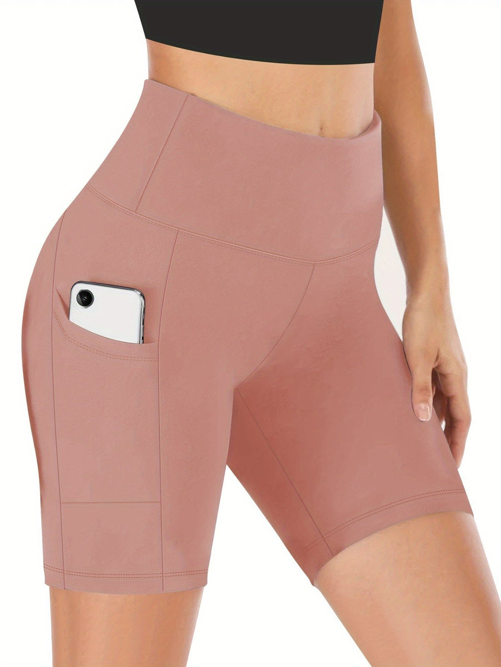 Women's High Waist Yoga Shorts Sweat-Wicking Elastic Waistband 5-Point Biker Shorts for Cycling Running Training Gym – Fashionable Casual Activewear for Summer