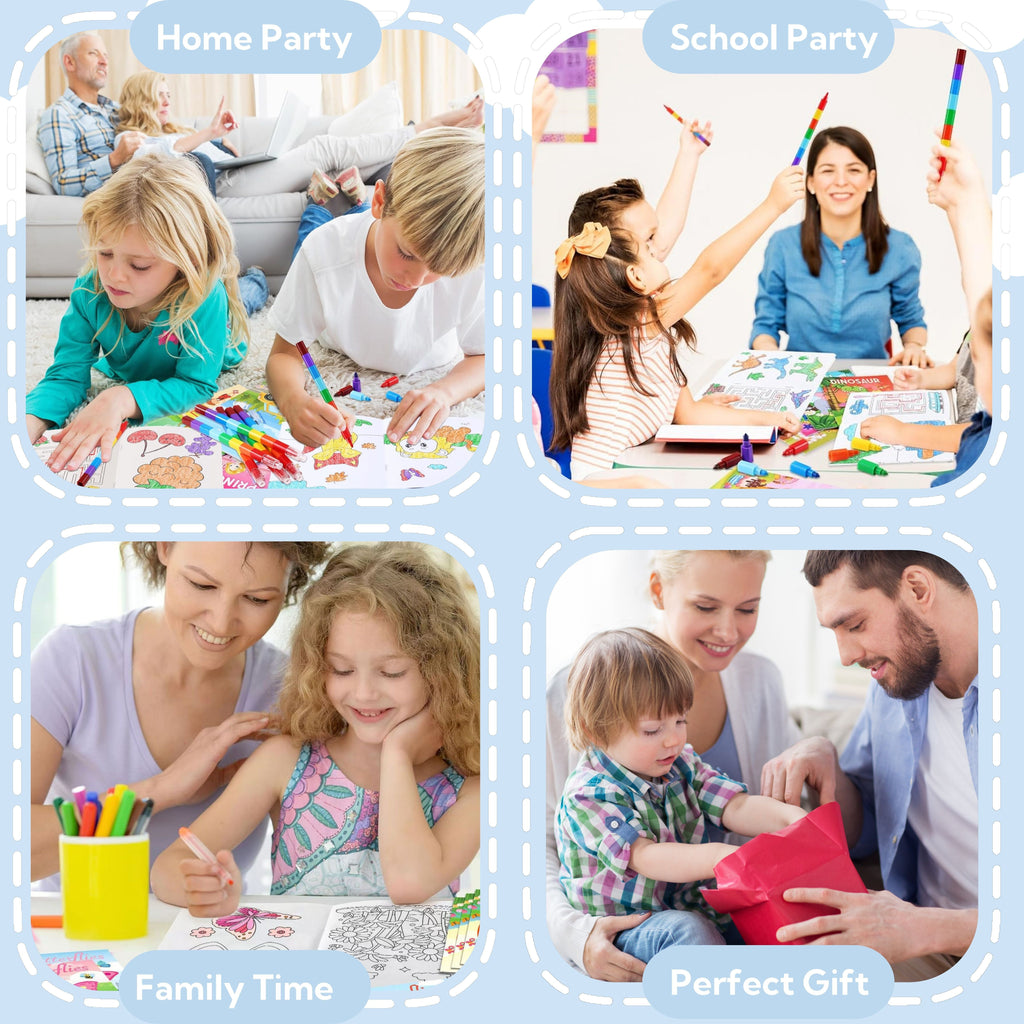26 Pack Coloring Books for Kids Ages 3-8 Bulk Party Favors Dinosaur Mermaid Animal Designs Classroom Goodie Bag Stuffers Birthday Gifts School Activity Supplies