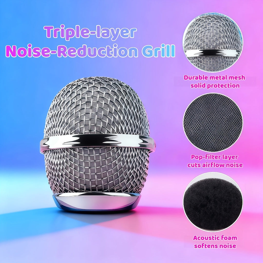 5-in-1 Wireless Karaoke Microphone with Built-In Speaker, LED Lights & Voice Changer – Portable Bluetooth Singing Mic for Parties, Family Gatherings, Travel & Outdoor Fun, 10 Colors