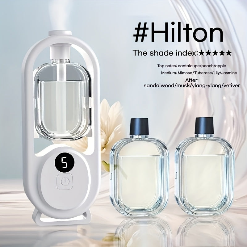 Essential Oil Diffuser Aromatherapy Humidifier with 7 Color LED Light – USB Powered Quiet Mini Aroma Diffuser for Bedroom, Office, Yoga & Home with Timer, Multiple Scents | Hilton Gardenia Ocean Jasmine