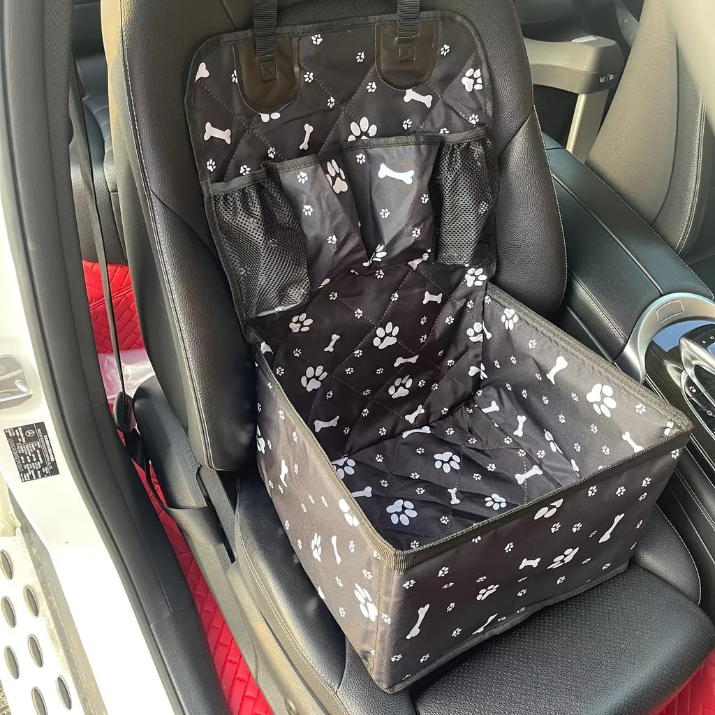 Car Dog Seat Mat Front Passenger Seat Scratch Dirt Resistant Polyester Pet Travel Seat Cover Protector All Dog Sizes Grey Black Pink White Car Interior Protection