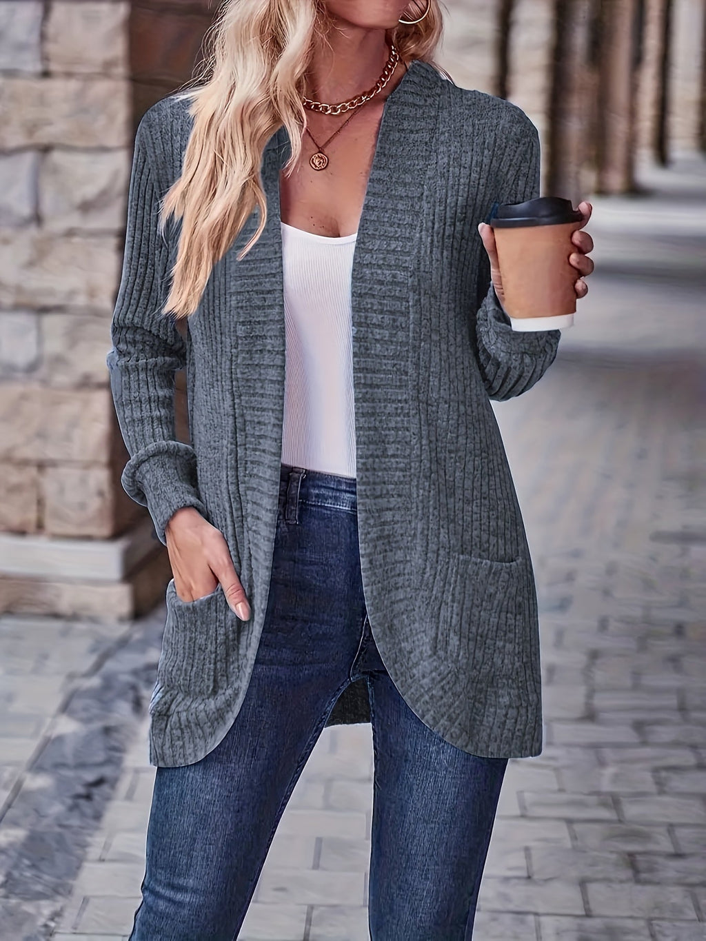 Loose Casual Long Sleeve Blouse Women Solid Color Pocket Splicing Relaxed Fit Top 10 Colors S-XXL Spring Fall Everyday