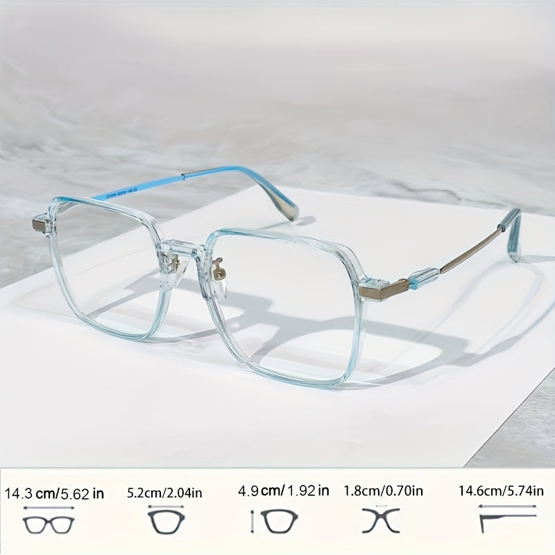 Oversized Blue Light Blocking Reading Glasses for Men & Women – Clear Lens Anti-Blue Light Computer Readers, Metal Spring Hinge, +1.0 to +4.0 Diopters, 4 Colors