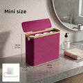 Bamboo Toilet Paper Holder Basket with Lid - Large 9-Roll Storage Organizer for Bathroom, Modern Minimalist Freestanding Toilet Paper Storage Cabinet in Black Beige Gray Pink
