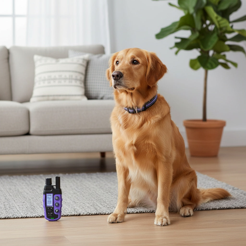 Dog Training Collar with Remote 4150ft Range Shock Vibration & Beep Modes Rechargeable E-Collar – Small to Large Dogs 5-150lbs, 1 Dog & 2 Dog Options, Purple