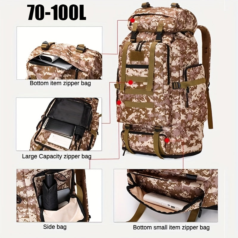 Expandable Hiking Backpack 26-42L for Men & Women – Lightweight Camping Mountaineering Daypack with Multi-Compartment Outdoor Travel Pack