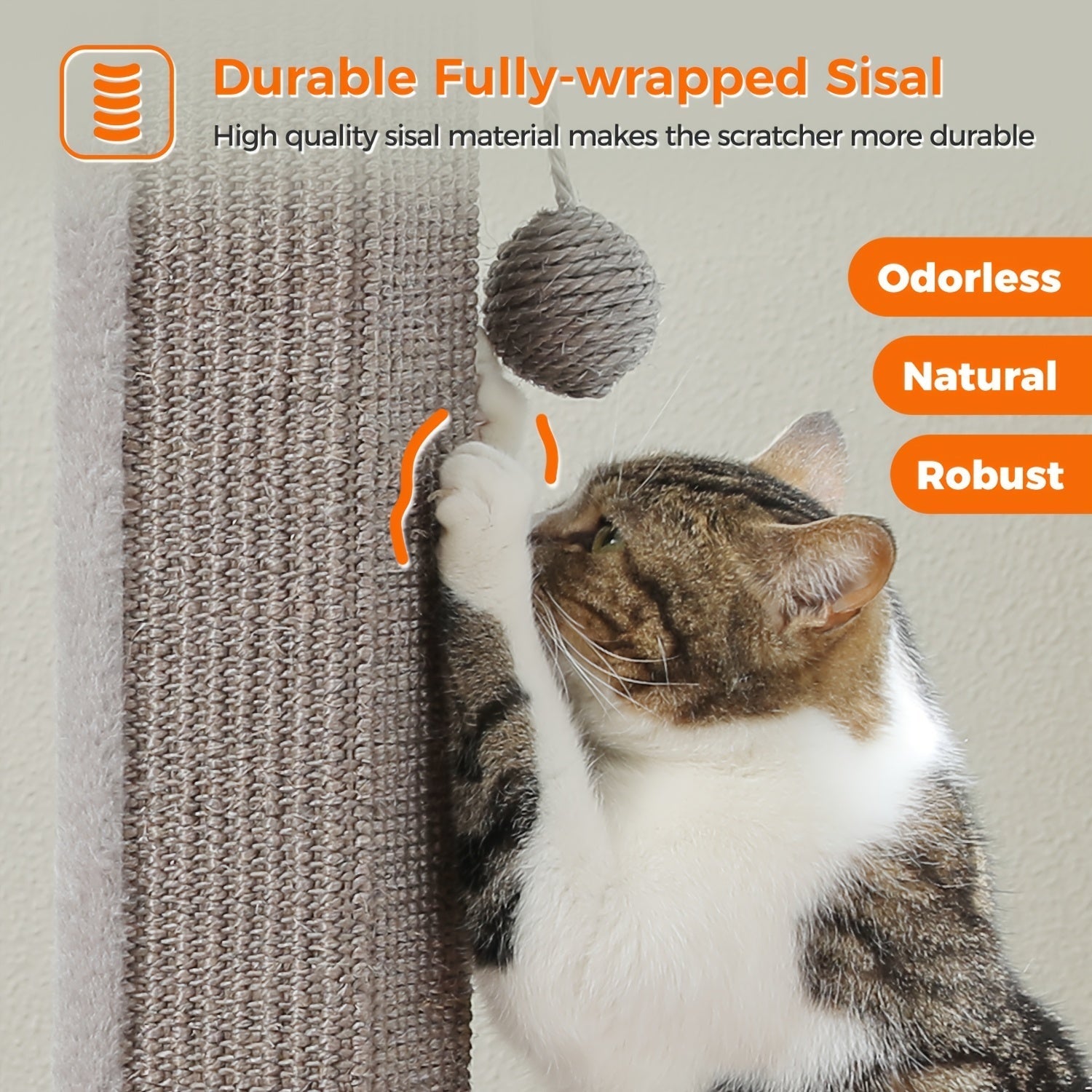 Multi-Tier Cat Tree Tower with Sisal Scratching Post Hanging Toys Sturdy Cat Climbing Activity Center for Indoor Cats Kittens Energetic Breeds Available in Grey Black Beige Brown Green