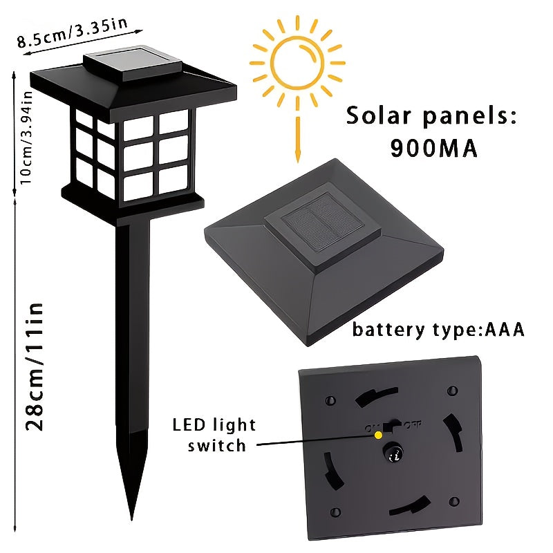 Solar Outdoor Lights LED Garden Path Lights IP44 Waterproof Landscape Lighting for Sidewalk Driveway Lawn Yard Courtyard Warm White Multicolor Pack of 6 12 or 24 Christmas Holiday Decor No Wiring
