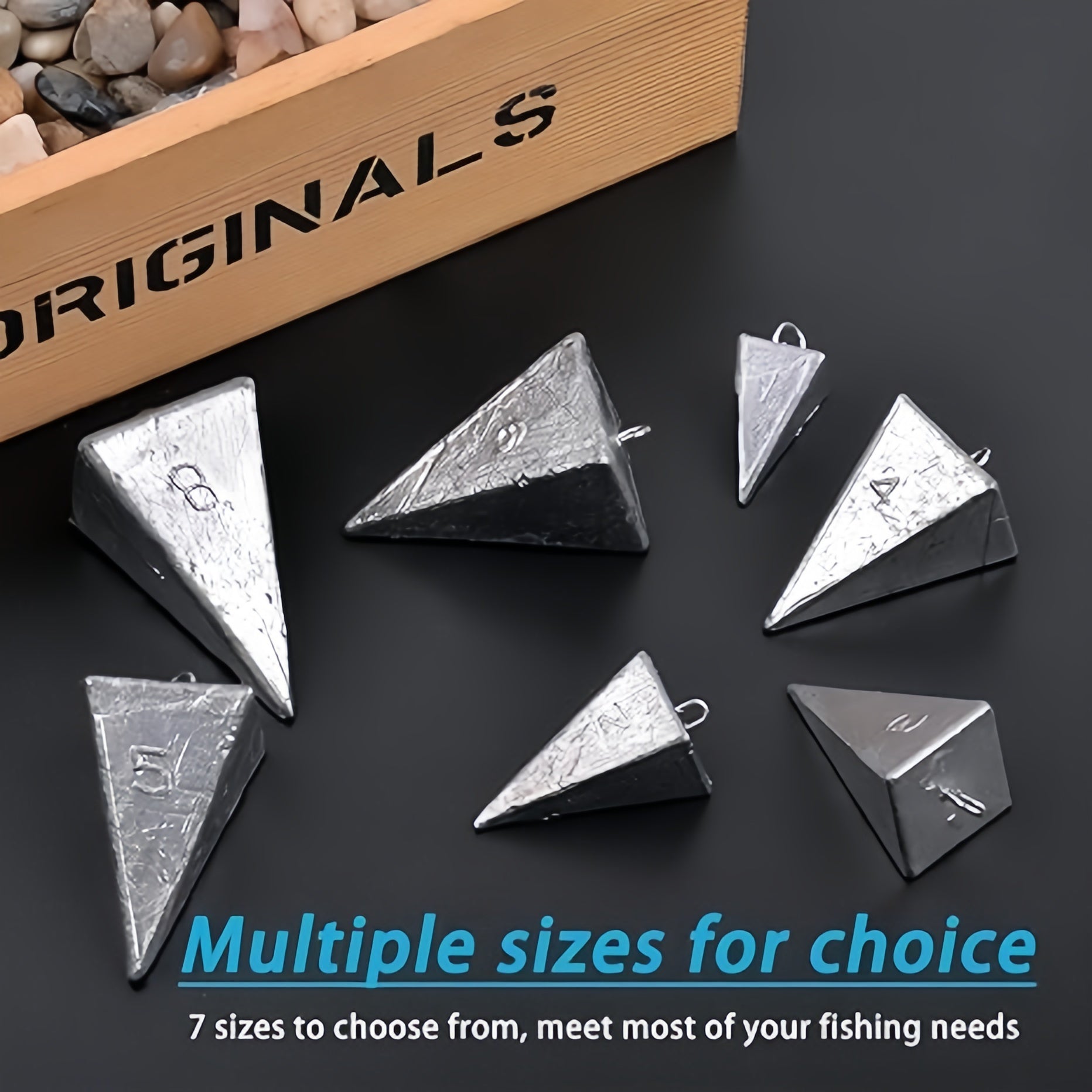 Pyramid Fishing Sinkers 1oz to 10oz Multi-Pack – Strong Hold Saltwater Freshwater Surf Fishing Weights for Pompano Bass Drum Croaker, Bottom Fishing Tackle 1oz 2oz 3oz 4oz 5oz 6oz 8oz 10oz