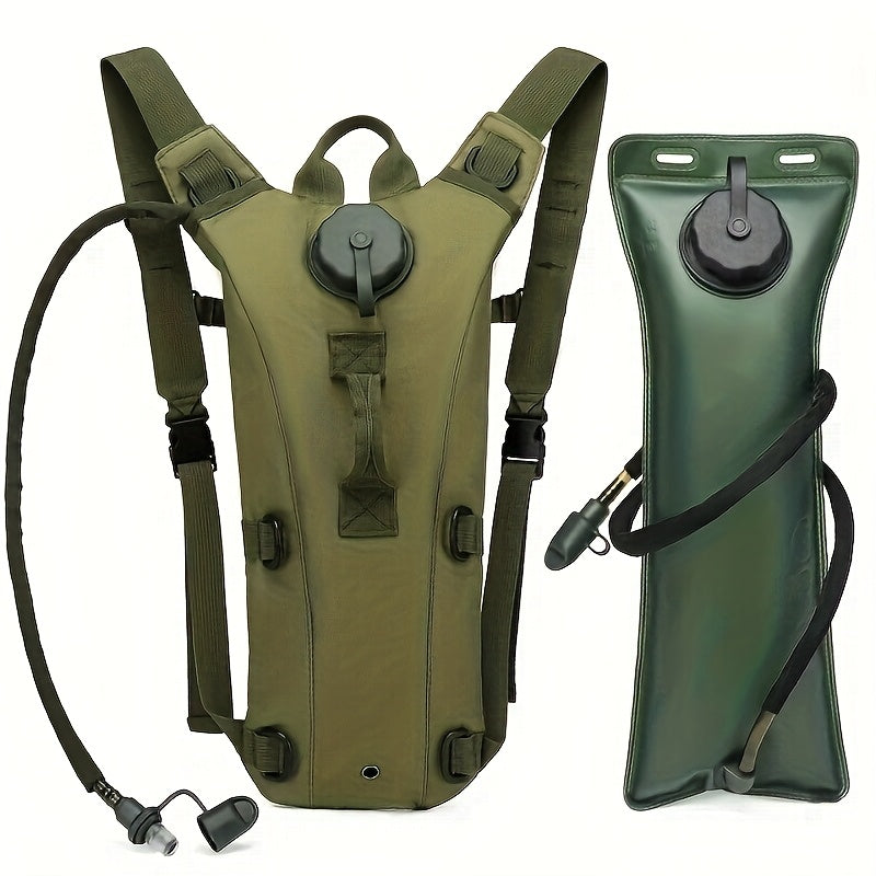 Hydration Backpack with 101oz Water Bladder Tactical Lightweight Hiking Pack Adjustable Straps Large Capacity for Hiking Biking Running Climbing Black Green