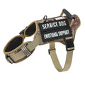 Tactical MOLLE Dog Harness No-Pull Adjustable Reflective Vest with Control Handle – Service Dog Training Harness for Safe Walking, No Pulling Tugging or Choking, S/M/L