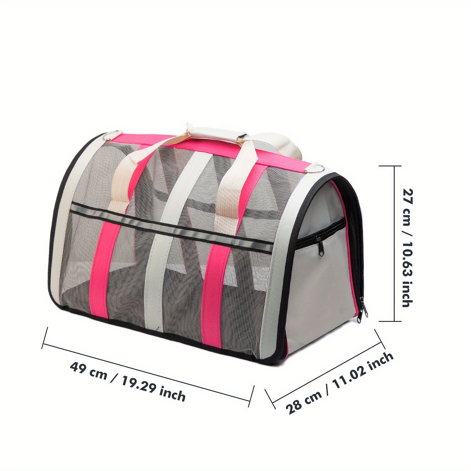 Foldable Soft Pet Carrier Bag – Breathable Mesh Travel Bag for Cats & Dogs, 6 Colors, S/M/L Sizes, Portable with Zipper Closure