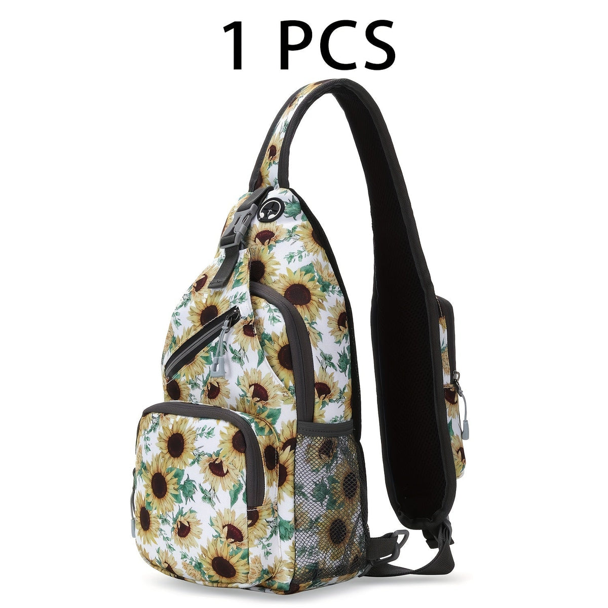 Large Capacity Crossbody Shoulder Bag for Men & Women – Multi-Purpose Embroidered Sports Style Travel Bag with Secure Zipper, Hands-Free Daily Commute & Outdoor Use, Multiple Colors