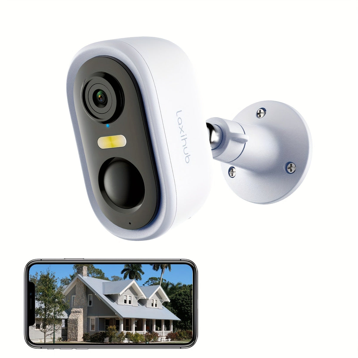 Solar Powered Outdoor Security Camera 3MP 1296P FHD – Wire-Free AI Motion Detection Spotlight IP65 Weatherproof Color Night Vision Two-Way Audio WiFi CCTV with Cloud & SD Storage