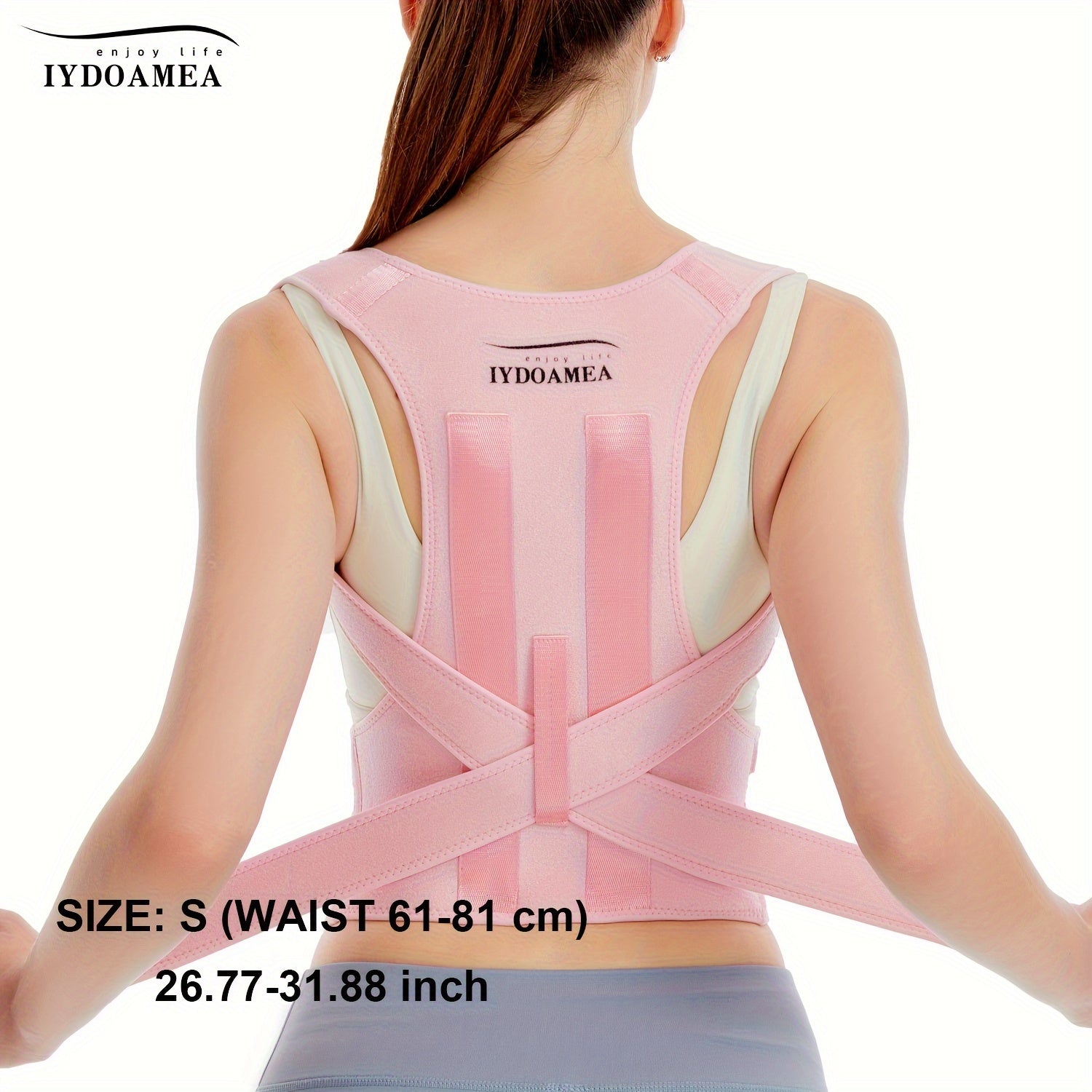 Posture Corrector Back Brace for Women & Men – Adjustable Breathable Shoulder Lumbar Support Straightener Belt for Upper & Lower Back Pain Relief, Waist 25–29 Inch