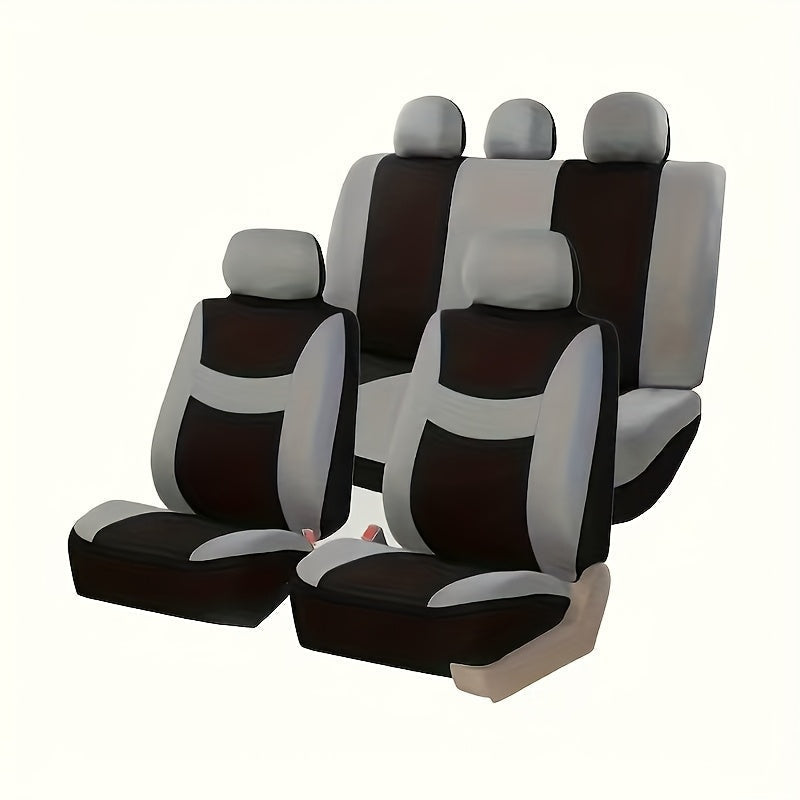 5-Seater Car Seat Covers Full Set Breathable Fabric – Universal Fit SUV Sedan, Dust-Proof Thickened Wear-Resistant All-Season Seat Protector, Multi-Color Options