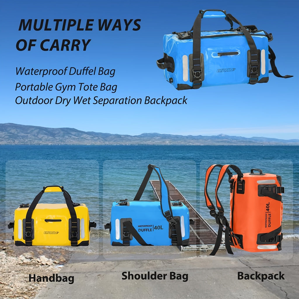Waterproof Dry Bag Backpack for Kayaking, Camping, Surfing & Travel – Lightweight Roll-Top Duffel Bag for Men & Women, Paddle Board, Boating & Outdoor Adventures, 40L / 60L / 90L