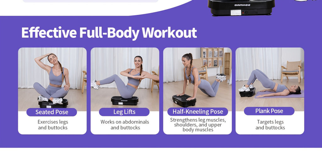 Vibration Plate Exercise Machine Full Body Workout Weight Loss Lymphatic Drainage 99-200 Speed Levels Quiet Motor Portable Home Gym Muscle Toning 330 lbs Capacity