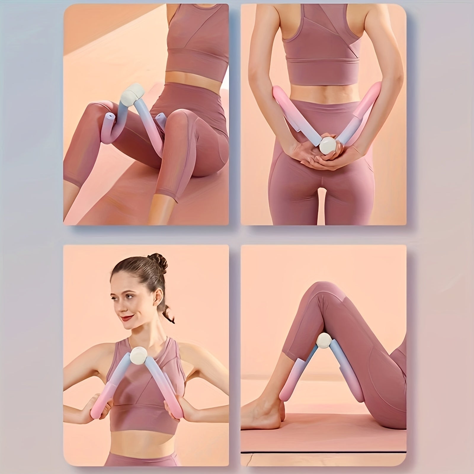 Inner Thigh Trainer & Arm Toner 3-Piece Set for Women – Silent Non-Slip Cordless Resistance Exercise Equipment for Home Workout Hip Leg Sculpting Weight Loss Toning