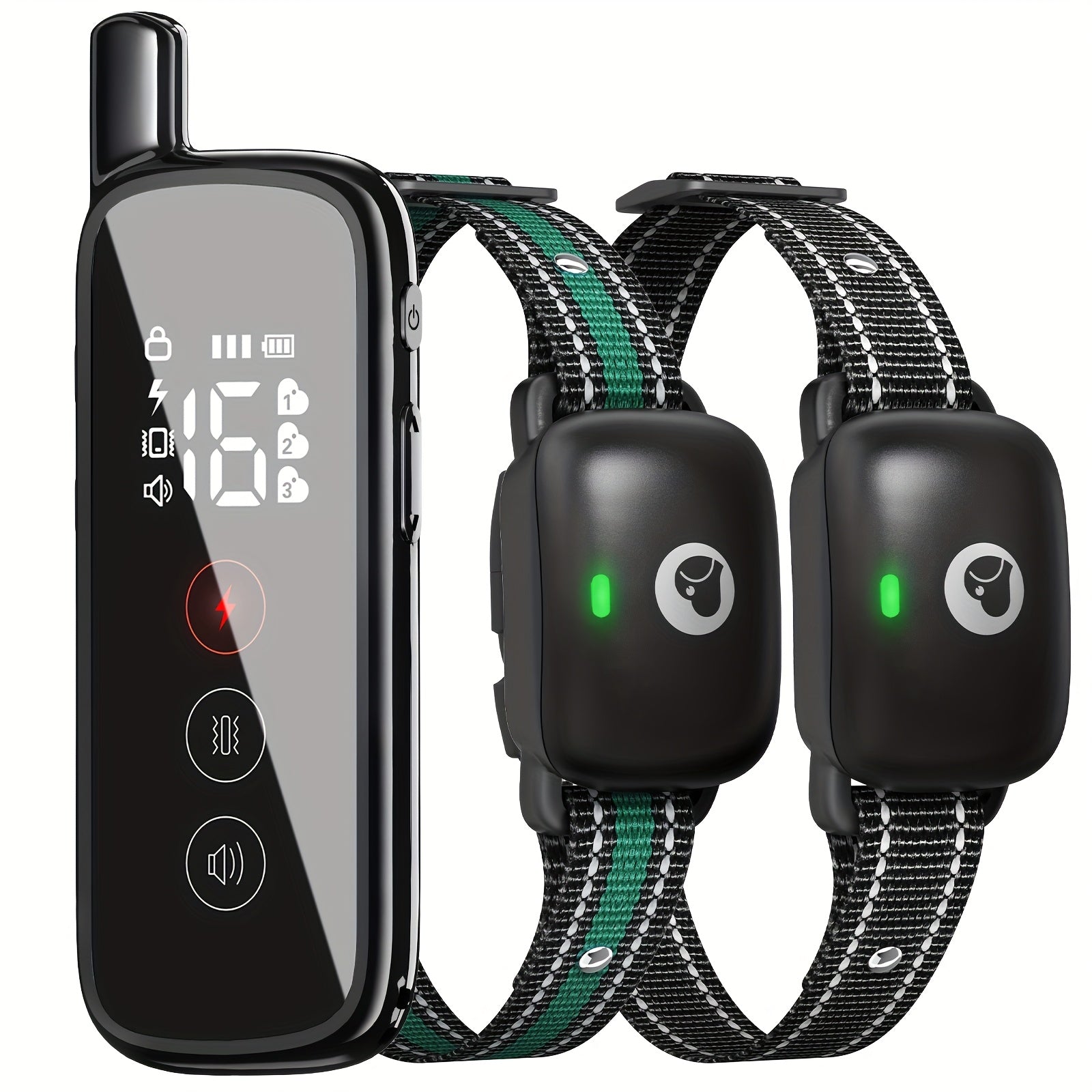 Dog Training Collar with Remote – IP68 Waterproof Rechargeable E-Collar for Small Medium Large Dogs, 3 Safe Training Modes (Beep, Vibration, Shock), 1640ft Range, Black