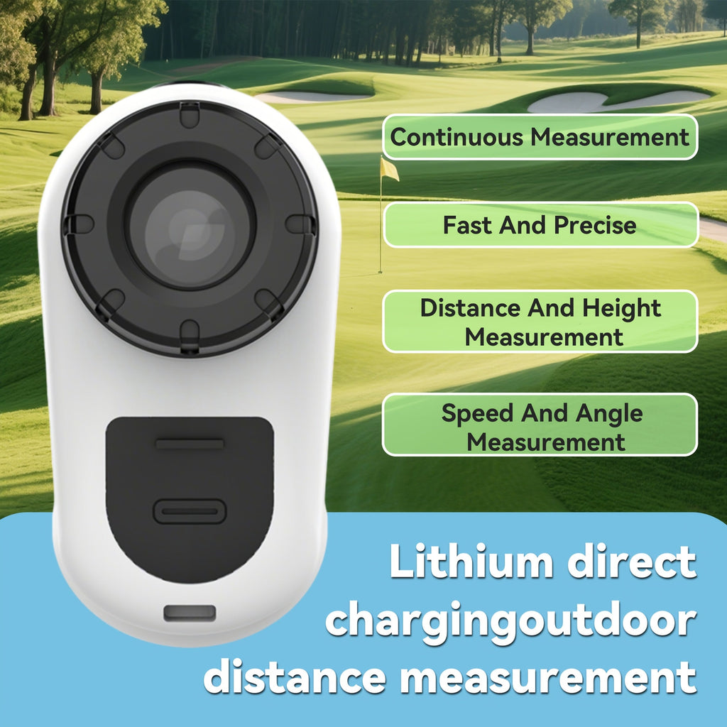 1200 Yard Laser Golf Rangefinder 6X Magnification Slope Switch Pulse Vibration Target Lock Trajectory Compensation Type-C Rechargeable for Golf and Hunting