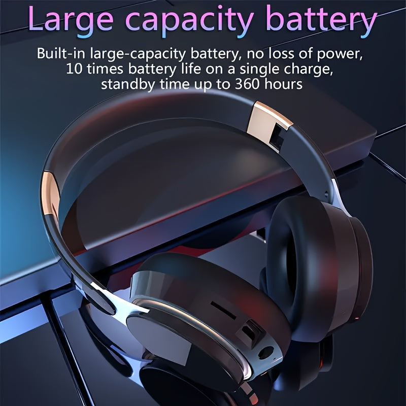 Foldable Wireless Over-Ear Headphones Bluetooth Headset with Mic FM Radio TF Card 3.5mm AUX Soft Noise Cancelling Earpads for Travel Home Office PC Phone – Green White Blue Red