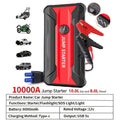 10000A Car Jump Starter 7-in-1 with 150PSI Air Compressor, Digital Tire Inflator, LED Emergency Light & USB Power Bank – Portable Battery Booster for Gas & Diesel Vehicles – Velora