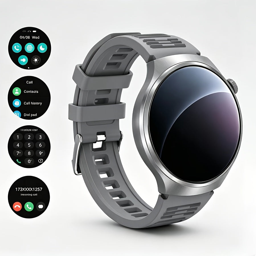 Round Smartwatch 2.01" Extra Large Screen Wireless Calling – 100+ Sports Modes Sleep Monitor Heart Rate Pedometer Games Weather Calculator Fitness Tracker for Men Women iPhone Android